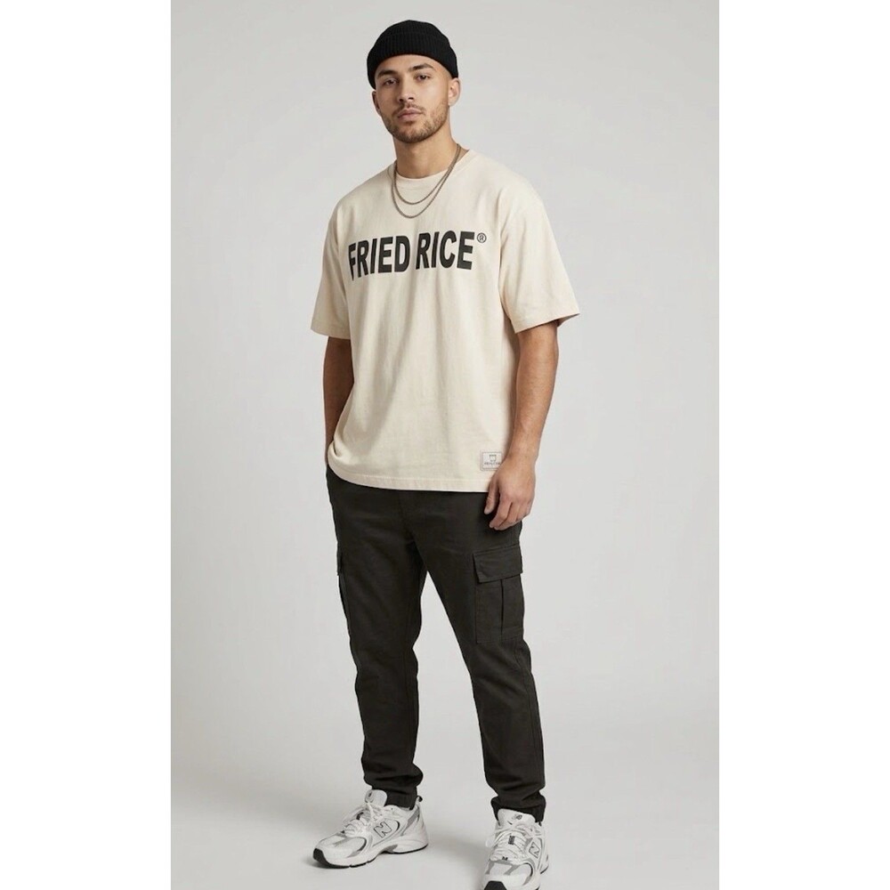 Fried Rice NYC Graphic Fried Rice Cream T-Shirt Sz S